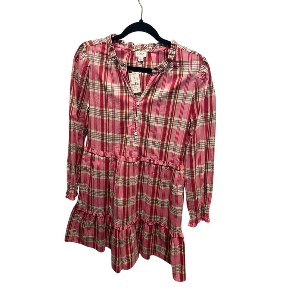J. Crew Plaid Dress NWT 6